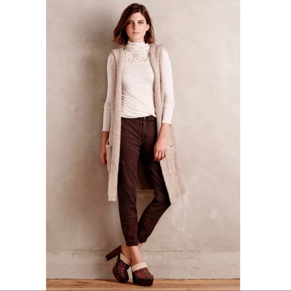 Anthropologie Pants - Hei Hei Anthropologie Plum Brown Quilted Cargo Utility Zipper Jogger Pants 29